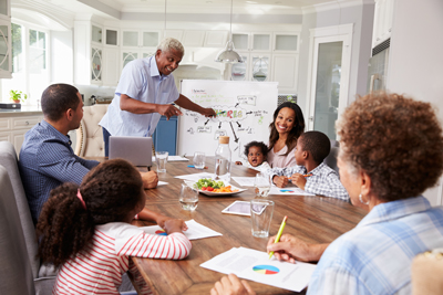 Family Philanthropy - Family having a meeting